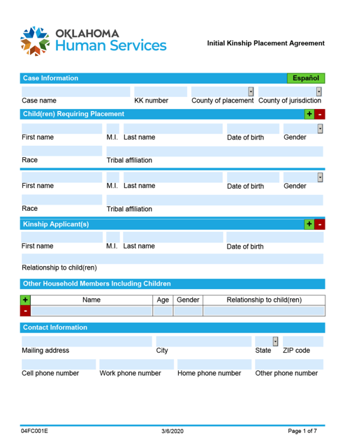 Form 04FC001E  Printable Pdf