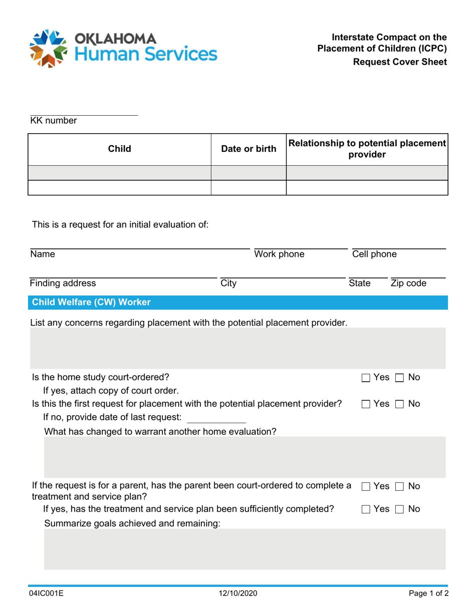Form 04IC001E - Fill Out, Sign Online and Download Fillable PDF ...