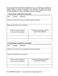 Form 04MP036E Authorization for Psychotropic Medication - Oklahoma, Page 2