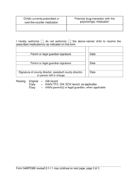 Form 04MP036E Authorization for Psychotropic Medication - Oklahoma, Page 3