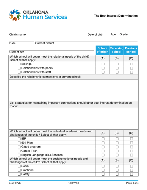 Form 04MP072E - Fill Out, Sign Online and Download Fillable PDF ...