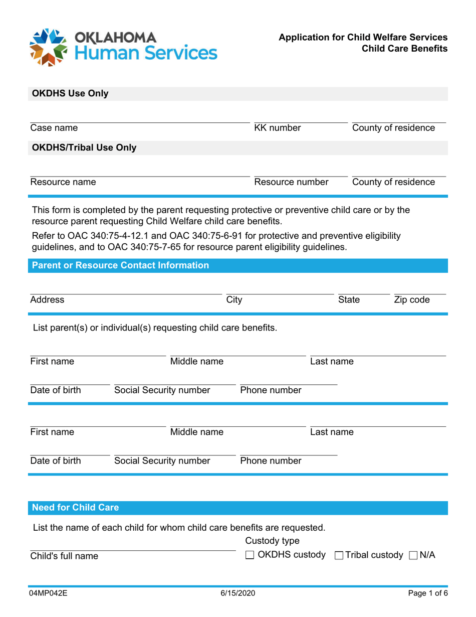 Form 04MP042E Fill Out, Sign Online and Download Fillable PDF