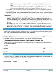 Form 04MP042E Application for Child Welfare Services Child Care Benefits - Oklahoma, Page 5