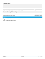 Form 04MP042E Application for Child Welfare Services Child Care Benefits - Oklahoma, Page 6