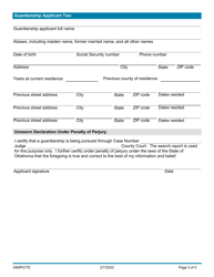Form 04MP077E Request for Child Abuse and Neglect Information System Search (Canis) for Guardianship - Oklahoma, Page 3
