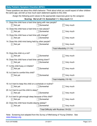 Form 04TA006E Child Behavioral Health Screener (15 Months, 0 Days - 17 Months, 31 Days) - Oklahoma, Page 2