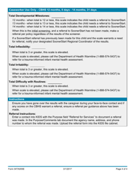 Form 04TA005E Child Behavioral Health Screener (12 Months, 0 Days - 14 Months, 31 Days) - Oklahoma, Page 4