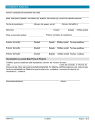 Formulario 04MP077S Solicitud De Busqueda Del Sistema De Informacion De Abuso Y Negligencia Infantil (Canis) Para La Tutela - Oklahoma (Spanish), Page 3