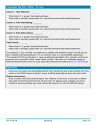 Form 04TA013E Child Behavioral Health Screener Self-report (4 - 17 Years) - Oklahoma, Page 4