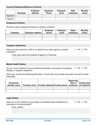 Form 06AC008E (DDS-8) &quot;Specialized Foster Care/Agency Companion Services Application&quot; - Oklahoma, Page 2
