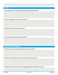 Form 06AC018E (DDS-18) Self-study Questionnaire - Oklahoma, Page 2