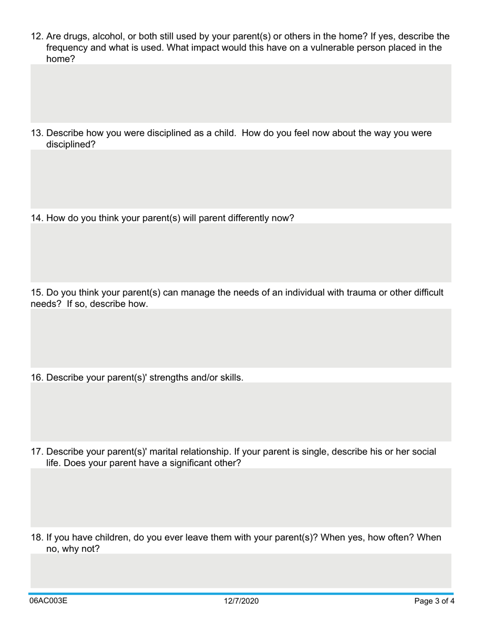 Form 06AC003E Foster Parent / Companion Reference Letter for Adult Children - Oklahoma, Page 3
