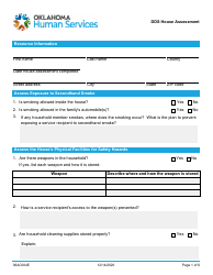 Document preview: Form 06AC004E Dds House Assessment - Oklahoma