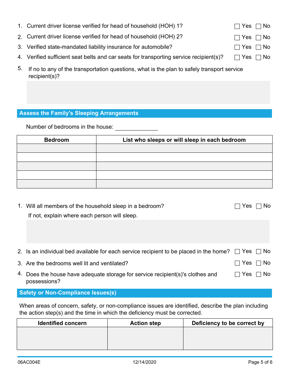 Form 06AC004E Dds House Assessment - Oklahoma, Page 5