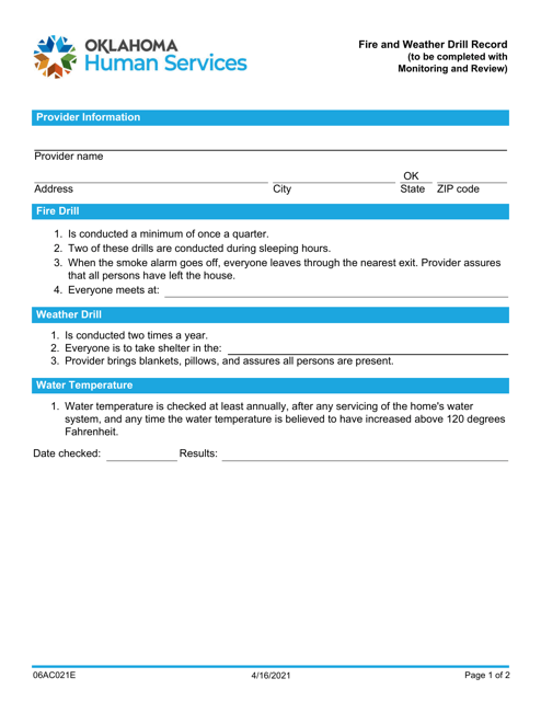 Form 06AC021E (DDS-21)  Printable Pdf