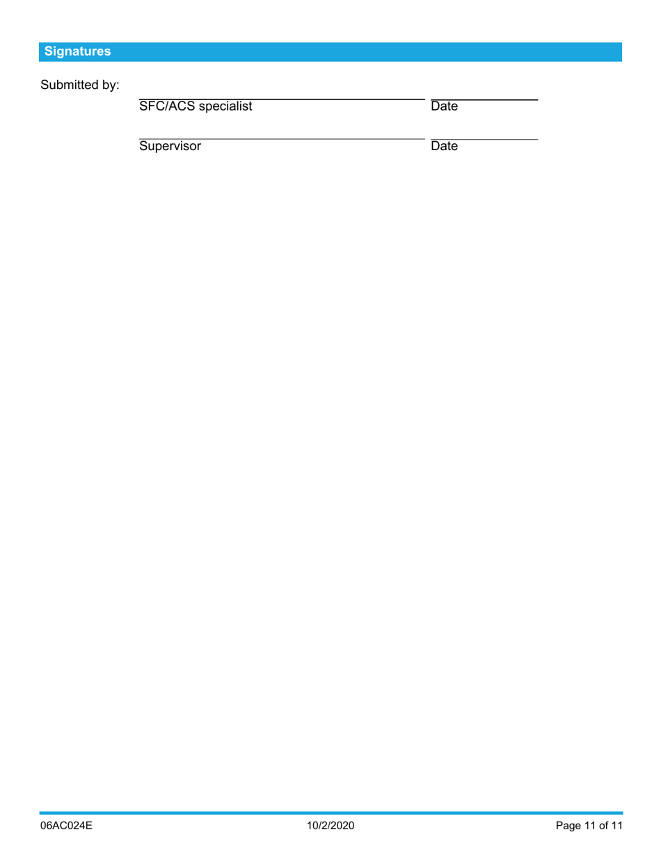 Form 06AC024E Specialized Foster Care (Sfc) / Agency Companion Services (Acs) Annual Review - Oklahoma, Page 11