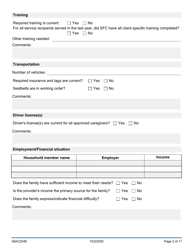 Form 06AC024E Specialized Foster Care (Sfc)/Agency Companion Services (Acs) Annual Review - Oklahoma, Page 2