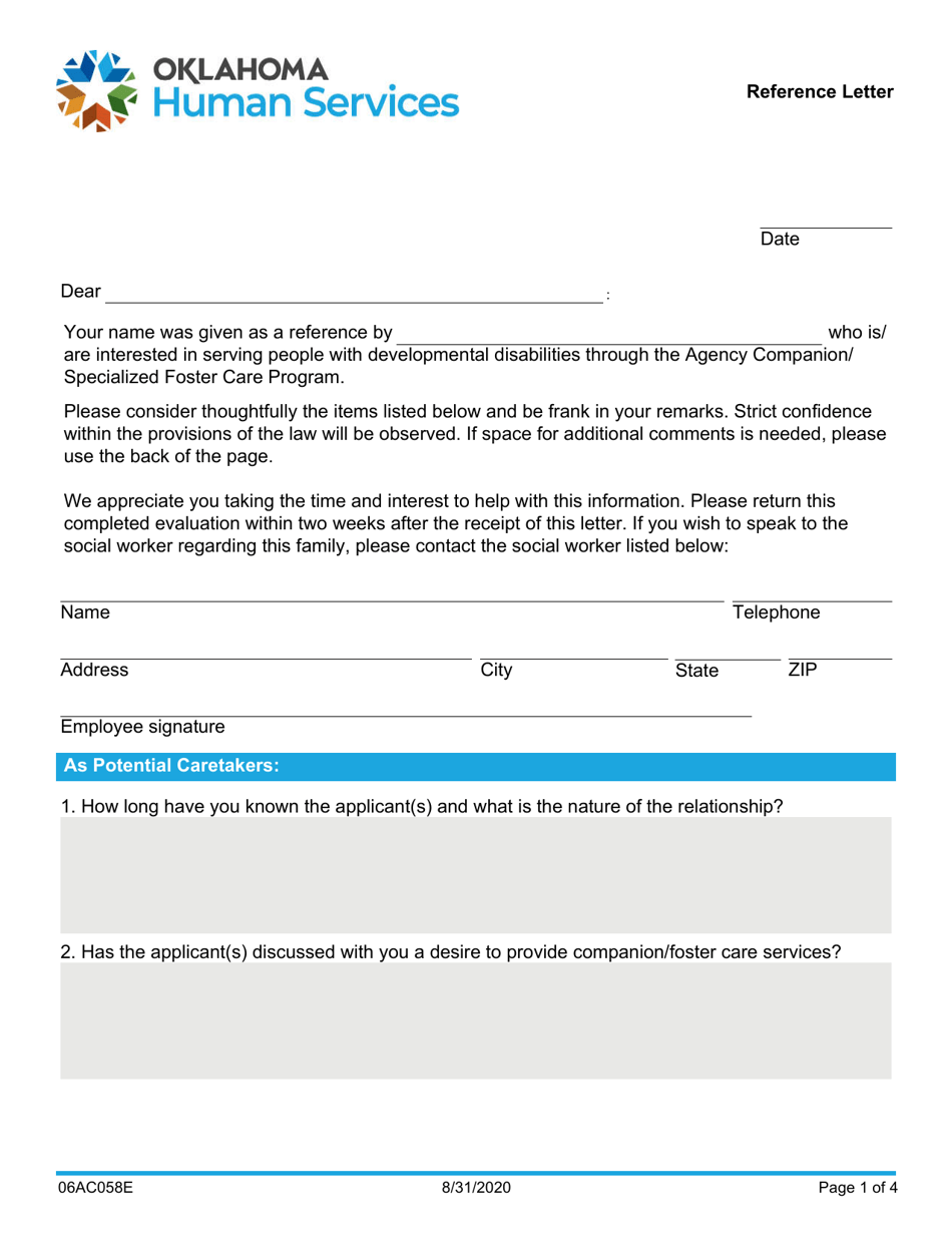 Form 06AC058E (DDS-58) - Fill Out, Sign Online and Download Fillable ...