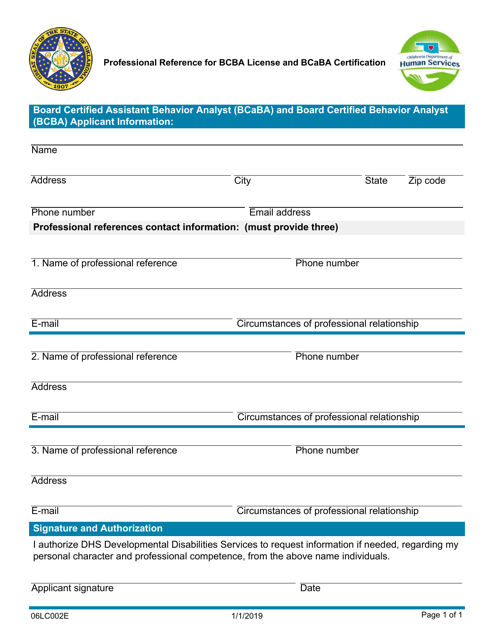 Form 06LC002E  Printable Pdf