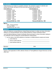 Form 06LC001E Application for Board Certified Behavior Analyst License (Bcba) and Board Certified Assistant Behavior Analyst (Bcaba) Certification - Oklahoma, Page 2