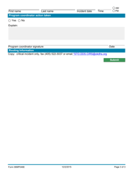 Form 06MP046E (DDS-46) Incident Report - Oklahoma, Page 3