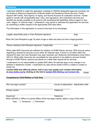 Form 06MP001E (DDS-1) Request for Developmental Disabilities Services - Oklahoma, Page 5