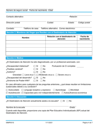 Formulario 06MP001S Solicitud De Servicios Para Discapacidades Del Desarrollo - Oklahoma (Spanish), Page 4