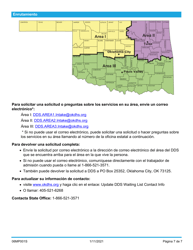 Formulario 06MP001S Solicitud De Servicios Para Discapacidades Del Desarrollo - Oklahoma (Spanish), Page 7