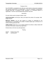 Document preview: Instructions for Form 07LC005E, OCC-5 Transportation Information - Oklahoma