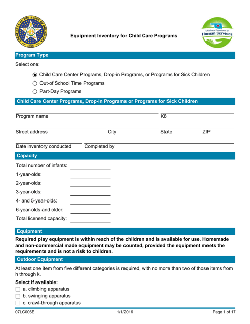 Form 07LC006E (OCC-6)  Printable Pdf