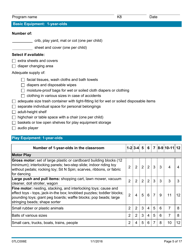Form 07LC006E (OCC-6) Equipment Inventory for Child Care Programs - Oklahoma, Page 5