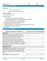 Form 07LC006E (OCC-6) Equipment Inventory for Child Care Programs - Oklahoma, Page 9