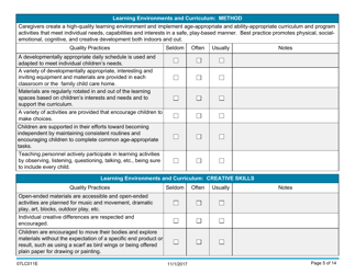Form 07LC011E Oklahoma Quality Child Care Program Scale: Self-assessment - Oklahoma, Page 5