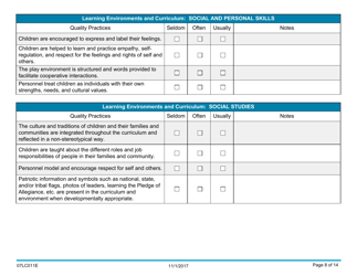 Form 07LC011E Oklahoma Quality Child Care Program Scale: Self-assessment - Oklahoma, Page 8
