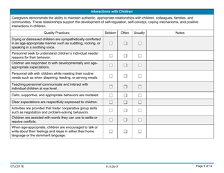 Form 07LC011E Oklahoma Quality Child Care Program Scale: Self-assessment - Oklahoma, Page 9