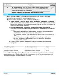 Formulario 07LC027S Solicitud De Certificacion Estrella De Hogar De Cuidado Infantil Familiar - Oklahoma (Spanish), Page 6