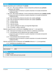 Formulario 07LC027S Solicitud De Certificacion Estrella De Hogar De Cuidado Infantil Familiar - Oklahoma (Spanish), Page 7