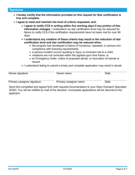 Form 07LC027E (OCC-27) Request for Family Child Care Home Star Certification - Oklahoma, Page 6
