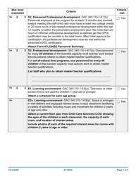 Form 07LC025E (OCC-025) Request for Child Care Center Star Certification - Oklahoma, Page 4