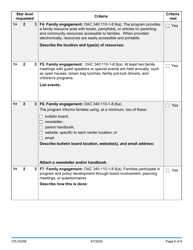Form 07LC025E (OCC-025) Request for Child Care Center Star Certification - Oklahoma, Page 6