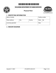 Document preview: Form 07LC057E (OCC-57) Physical Plant - Oklahoma