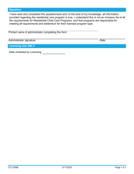 Form 07LC056E (OCC-56) Compliance Review - Residential Child Care Facility - Oklahoma, Page 7