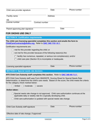 Form 08AD006E (ADM-123) Certification for Special Needs Rate for Licensed Child Care Homes and Centers - Oklahoma, Page 6
