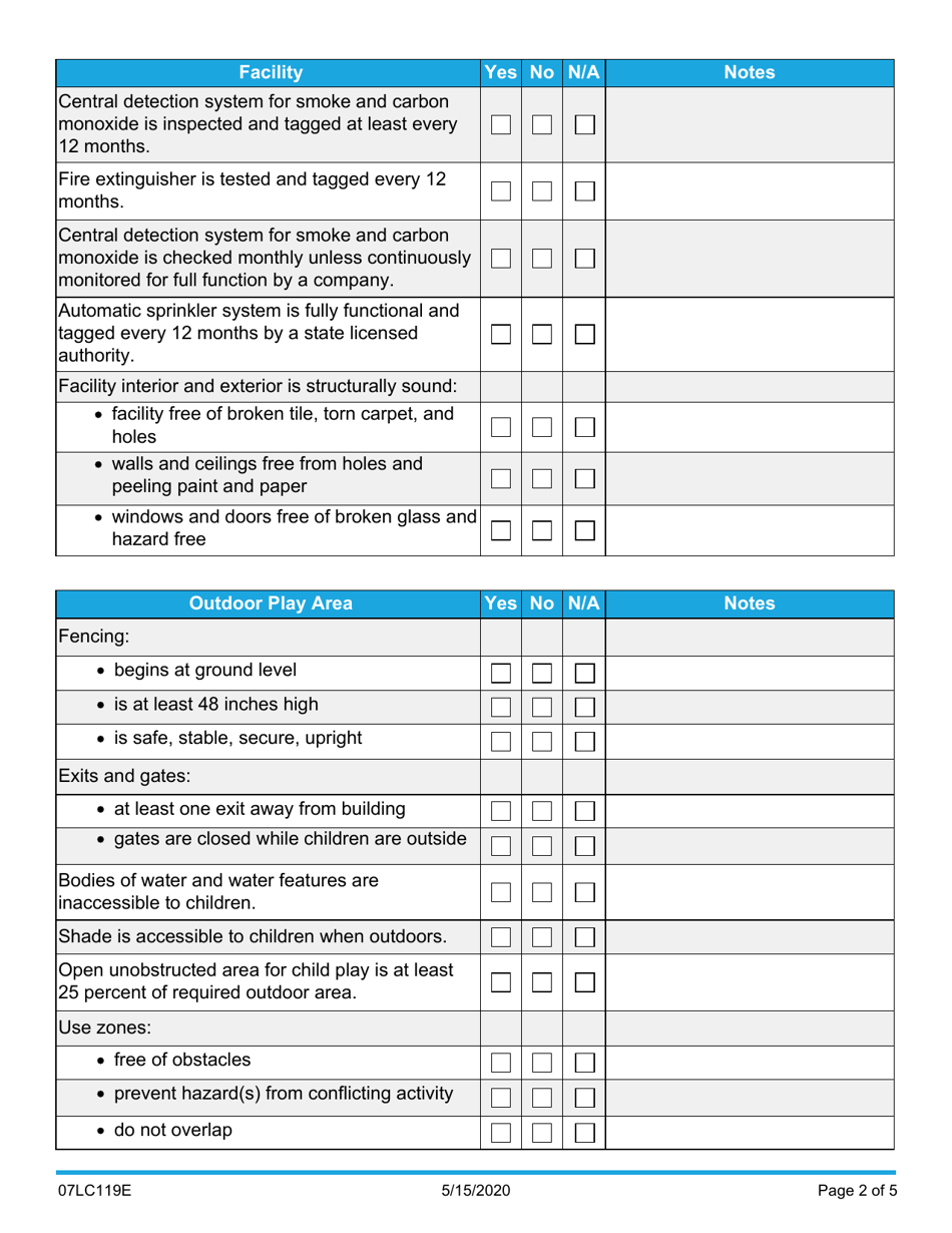 Form 07LC119E - Fill Out, Sign Online and Download Fillable PDF ...