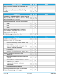 Form 07LC119E Physical Environment Checklist - Oklahoma, Page 3