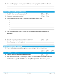 Form 07LC117E Compliance Review for Child Care Programs - Oklahoma, Page 10