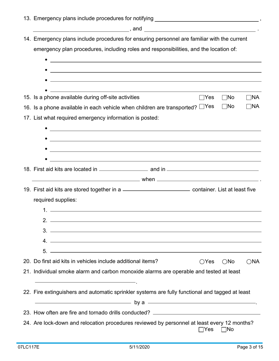 Form 07LC117E - Fill Out, Sign Online and Download Fillable PDF ...