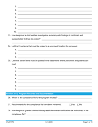 Form 07LC117E Compliance Review for Child Care Programs - Oklahoma, Page 5