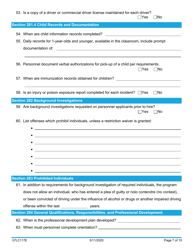 Form 07LC117E Compliance Review for Child Care Programs - Oklahoma, Page 7