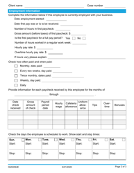 Form 08AD094E (ADM-94) Employment Verification - Oklahoma, Page 2